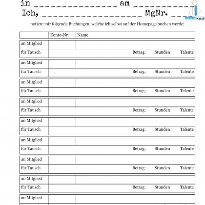 Eigen-Buchungsliste für den Stammtisch (Talentetausch Kärnten)