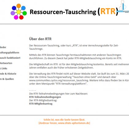 RTR Ressourcen-Tauschring (Talentetausch Kärnten)