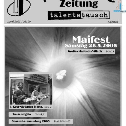 Marktzeitung von April 2005 (Talentetausch Kärnten)