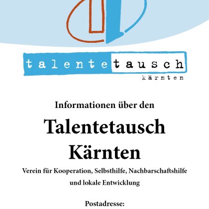 Infoflyer Talentetausch Kärnten (Talentetausch Kärnten)