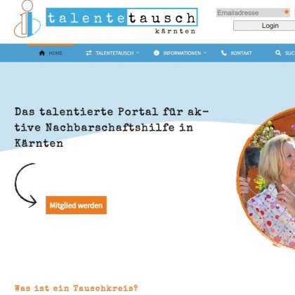 Neue Webseite ist online (Talentetausch Kärnten)